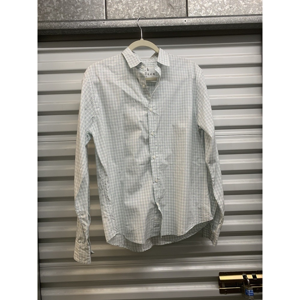 Frank & Eileen Long Sleeve Button Up Shirt Blue Green Plaid Mens Shirt Small